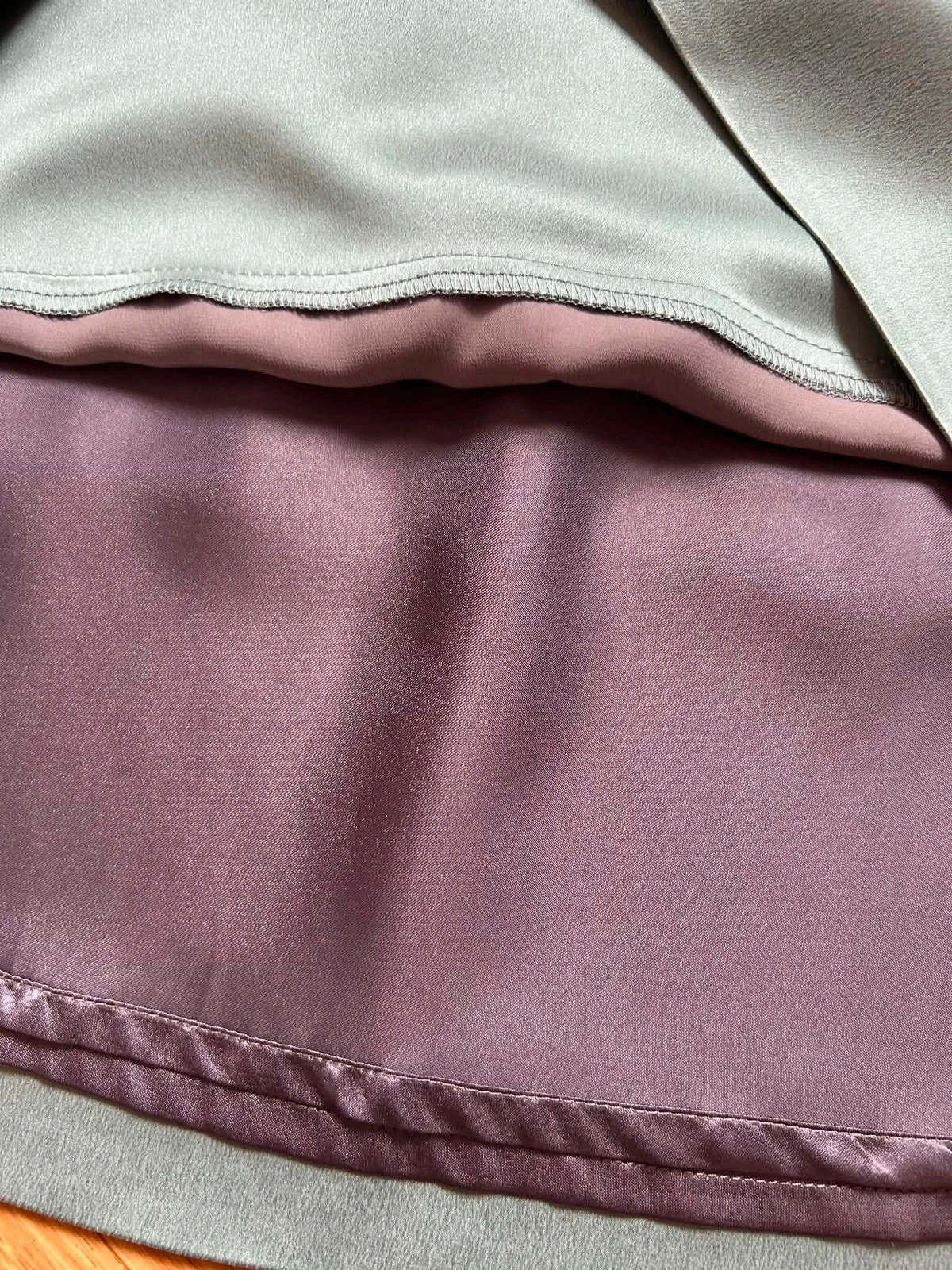 🩵🍃Saia 100% seda cottagecore romântica schabby chic vintage quiet luxury silk skirt 36/38🍃🩵 – photo 12